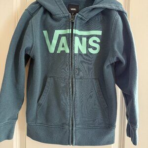 Van Youth Size 4/S Zip Hoodie Blue Green